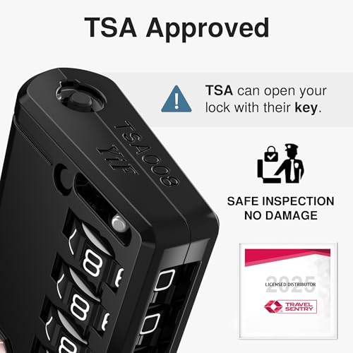 Puroma TSA Approved Luggage Travel Locks with Open Alert Indicator, 4 Digit Combination Resettable Code Zinc Alloy Lock for Suitcase, Backpack, Bag, Toolbox, Locker (2 Pack, Black) - Image 3