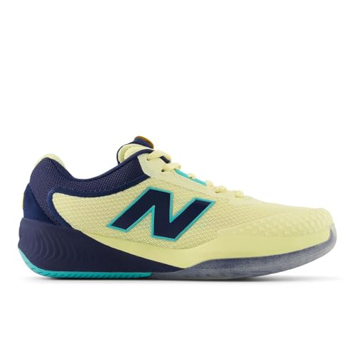 New Balance Women's FuelCell 996 V6 Tennis Shoe, Parchment/Nb Navy, 9.5 M