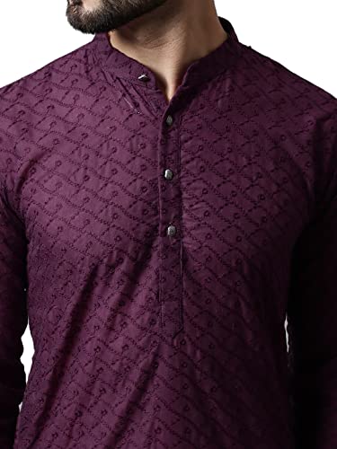 Image of Jompers Men's Regular Fit Cotton Embroidered Kurta Set