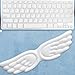 Angel Wings Keyboard Wrist Rest Pad, Ergonomic Support Cushion for Computer Laptop, Comfortable Typing Pain Relief Wrist Support for Home Office and Gaming (White)