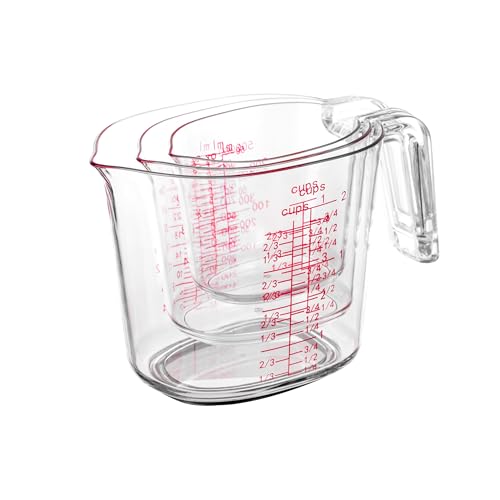 3PCS Nesting Liquid Measuring Cups Set, Measuring...