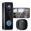 Doorbell Camera Wireless, Head-to-Toe Video - No Subscription Required,2K HD Live View, Two-Way Talk,Smart Video Doorbell with Chime,Battery Powered,Motion Alerts,Works with Alexa &Google(2.4G WiFi)