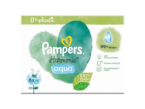 Pampers Harmonie Aqua Baby Wipes, 288 Wipes, Old Version