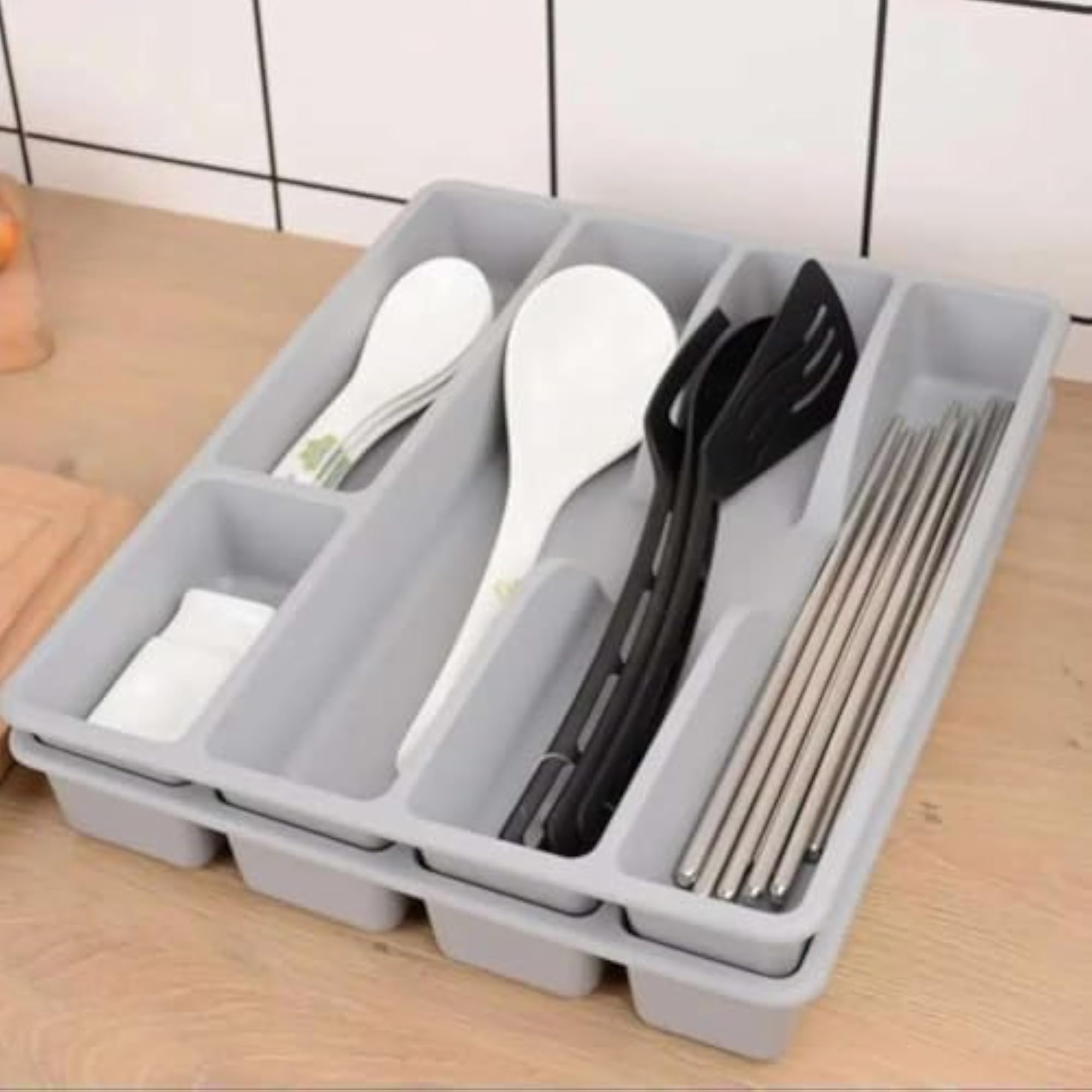 Expandable Kitchen Drawer Organizer, Multiple Compartments