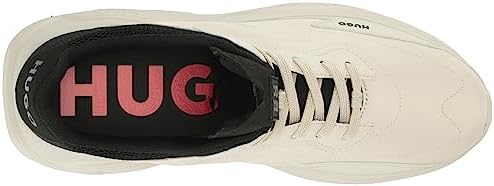 HUGO Leon Modern Running Sneaker in Shiny Nylon Finish Light Silver | Image 4