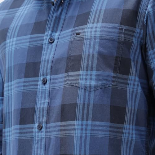 Image of BASICS 100% Cotton Checked Shirt for Men | Slim Fit | Everyday Smart Casual Wear | Full Sleeve