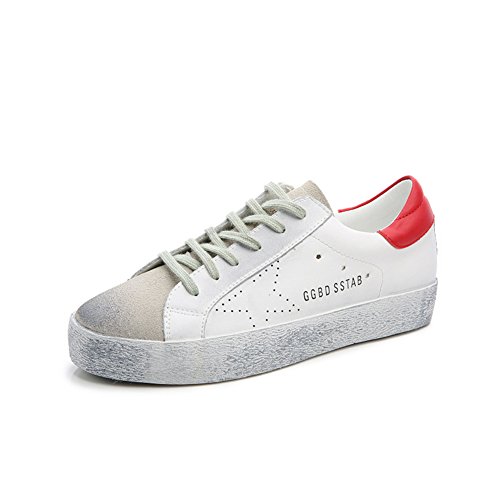 Chaussures plates femmes en cuir vintage brush off style sport