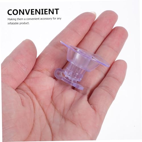 Sosoport 20 StüCk Aufblasbare Ventile Transparent FüR Schwimmringe Kissen Und Spielzeug LuftbettzubehöR Mit Dichter Abdichtung Vielseitige PVC AufblasdüSen FüR AußEn Und Innen