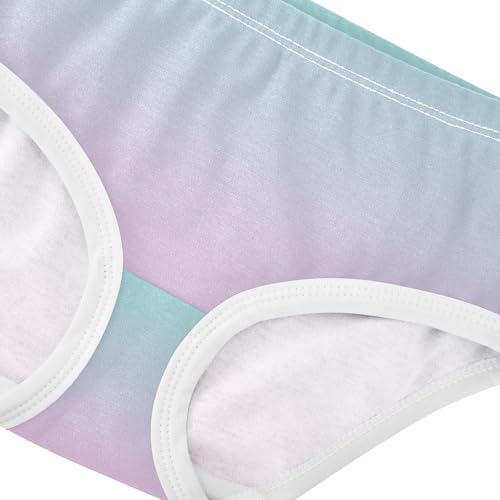 Joisal Girls Underwear Toddler 2t Cotton Cute Panties Girl Pattern Kids Undies Briefs Green Blue Pearl Pink Gradient4
