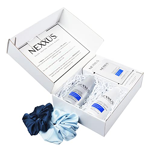 Nexxus Therappe Humectress Protein Fusion Shampoo, Conditioner, Hair Mask & Scrunchies For Dry Hair Beauty Gift Set #TOP3