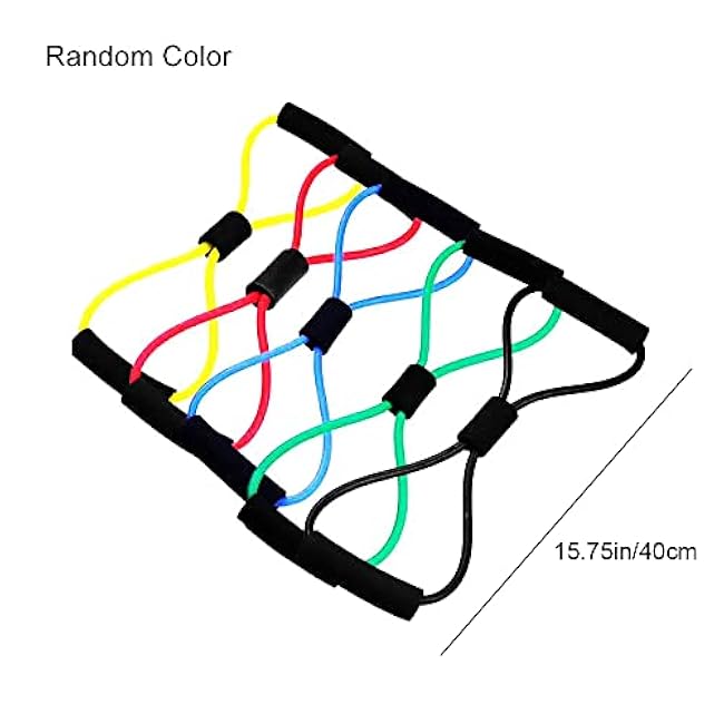 1 Pcs Resistance Bands 8 Figure Shaped Tension Rope Shoulder Elastic Band for Yoga Fitness Home Gym (Random Color)