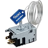 VIOKS Thermostat Kühlschrank 4x6,3mm AMP Ersatz für Danfoss Thermostat 077B3642 & Kühlschrank Thermostat für Gefrierschrank & Kühlschrank Bauknecht / AEG / Gorenje Kühlschrank Ersatzteile usw