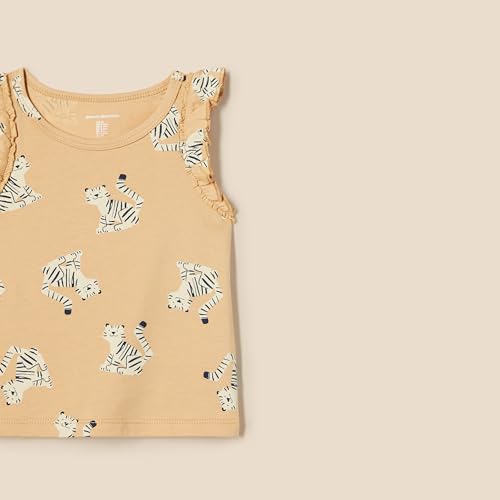 Amazon Essentials Girls and Toddlers' Ruffle Tank Tops, Pack of 32
