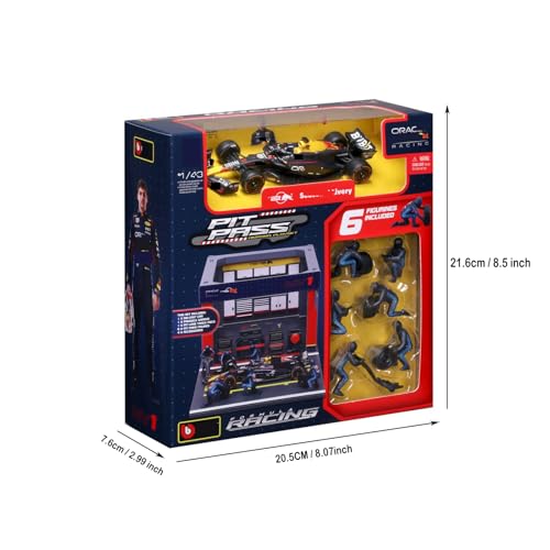 Modelo de Auto de Carreras F1 RB20 1/43 con Figuras miniatura 4