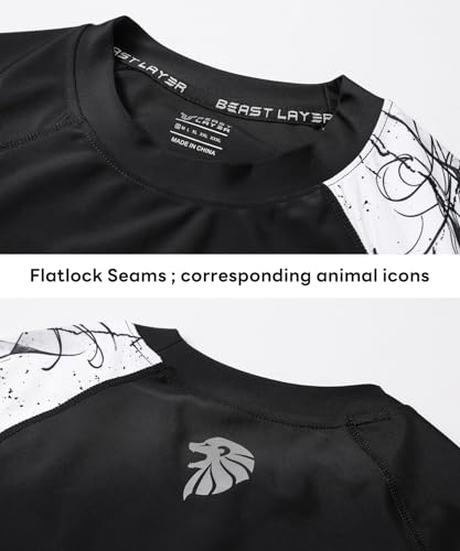 Camisetas de hombre de manga corta con protección UV UPF 50+ negras talla L 6