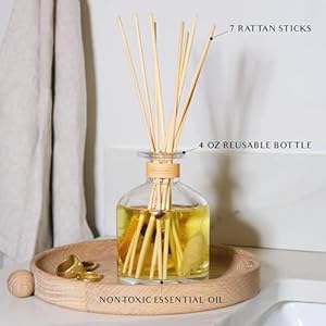 Benevolence LA Reed Diffuser, Orange, Cedarwood & Clove Scent Diffuser for Home with Oil Diffuser Sticks | Sun Kissed Collection Diffusers for Home Benevolence LA Reed Diffuser Orange Cedarwood Clove Scent Diffuser for Home with Oil Diffuser Sticks Sun Kissed Collection Diffusers for Home