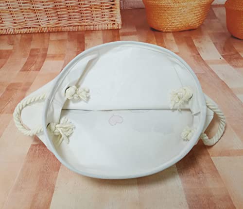 Image of Round Laundry Basket Storage Bins Nursery Hamper Gift Baskets for Home,Office,Home Decor