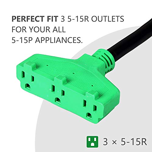 Atima Generator Power Cord Cables AGC101 L5-30P to Three 5-15R 25Feet - Thumbnail 2