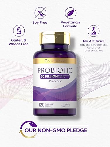 Carlyle Probiotics with Prebiotics | 120 Capsules | 50 Billion Active Organisms | Non-GMO & Gluten Free Supplement - Image 6