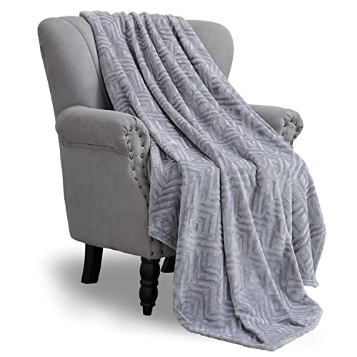 SOCHOW Uragiri Plaid Couverture Polaire, Couverture en Peluche Légère Super Douce Confortable Couverture de Lit, Gris foncé 127 x 150 cm Cover