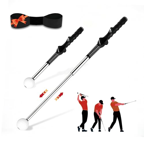 Quewpk Retractable Golf Swing Trainer – Golf Grip Trainer with