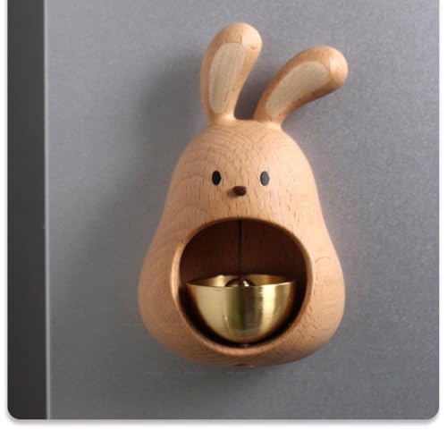 Sonnette de commerçant en bois de lapin pour porte - 4