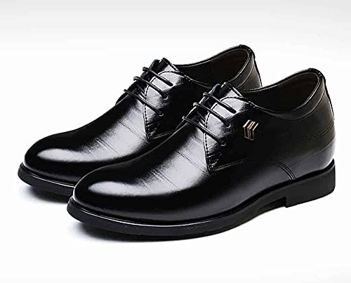 Zapatos de cuero con alzas TXFS para ganar hasta 10cm de altura con elegancia marrón 2