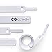 Produktbild conecto Klett Kabelbinder 15cm Klettband mit Loop - Kabelmanagement Kabelorganizer Klettkabelbinder Klettverschluss weiß, 50 Stk.