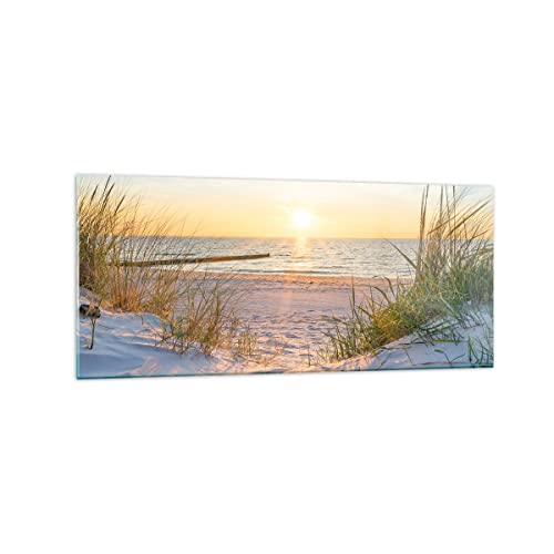 Image tableau en verre decoration murale moderne mer paysage panoramique