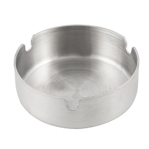 Cenicero de cocina Welim, bandeja de tabaco, cenicero de escritorio, cenicero de acero inoxidable para KTV, restaurante, pub, hogar, oficina, 10 cm