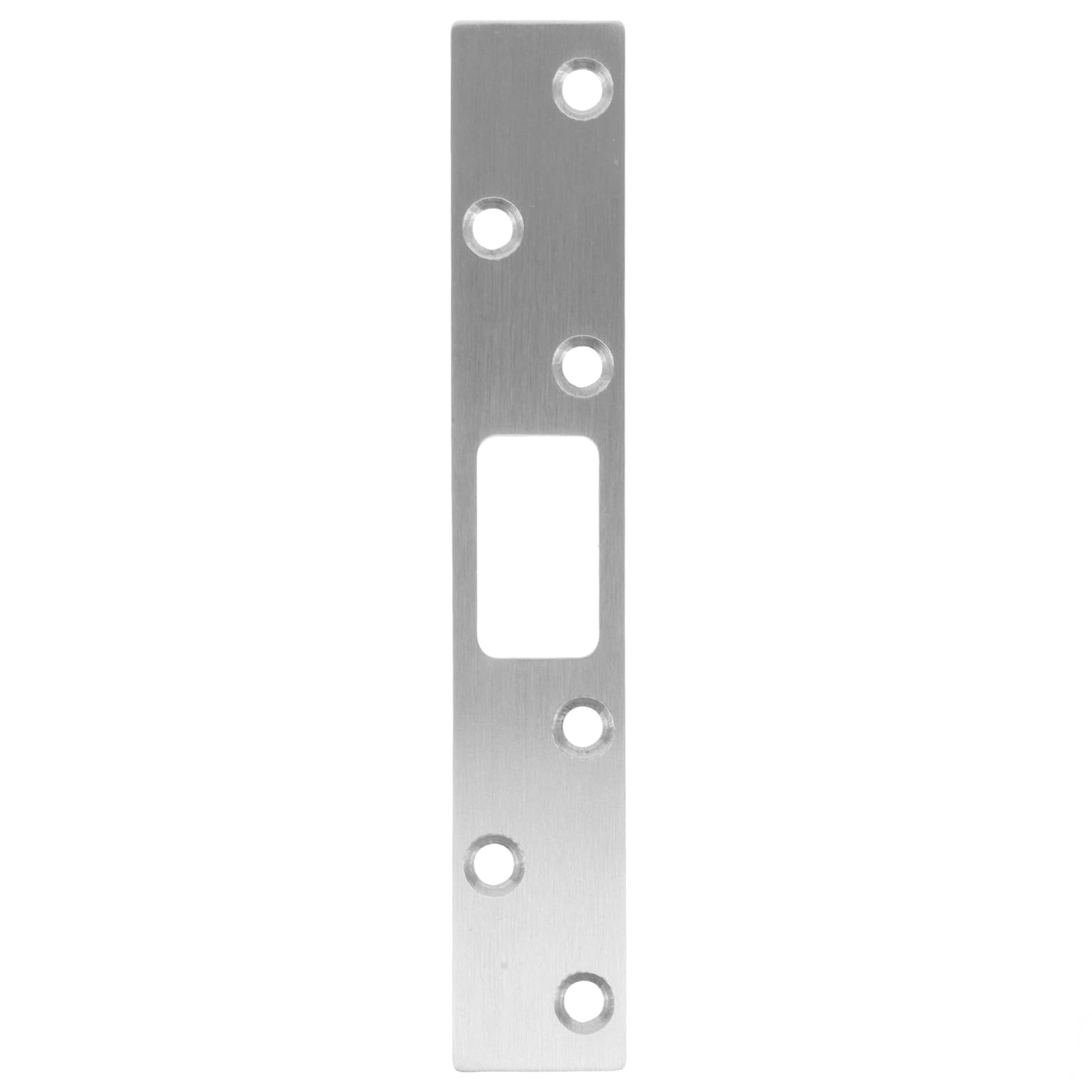 JEWEDECO Door Lock Plate Reinforcement Door Strike Plate Stainless Steel Security Latch, Silver, 15.00X2.50X0.30CM