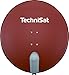 Produktbild TechniSat SATMAN 850 PLUS  Satellitenschüssel für 4 Teilnehmer (85 cm Sat Spiegel mit Masthalterung und UNYSAT Quattro-Switch LNB im Wetterschutz-Gehäuse) rot