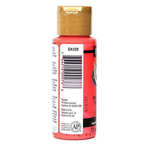 Image of DecoArt DA329-3 Americana Acylic Matte Finish Paints, Bright Salmon