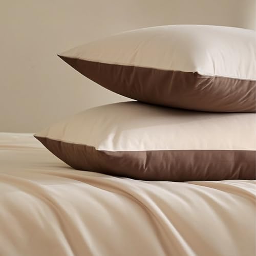 Drap-housse percale de coton ensemble de literie 4P violet King - 4