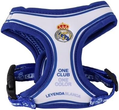 Hundegeschirr von Real Madrid, Größe XXS, offizielles Schilddesign, sicherer Sitz – Hundegeschirr von Real Madrid, Robustes und bequemes Accessoire für mittelgroße Hunde, totale Ko