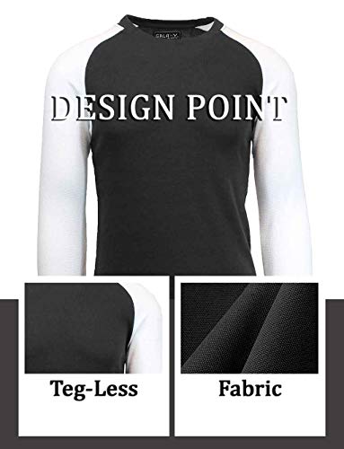 Galaxy by Harvic Men's Raglan Thermal Shirt (S-5XL)3