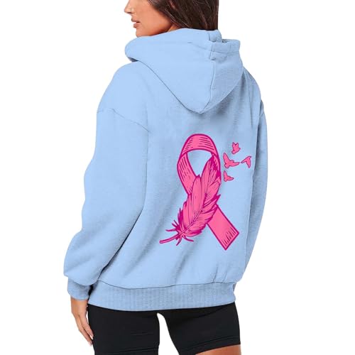 Sweat à capuche de sport décontracté bleu ciel grande taille