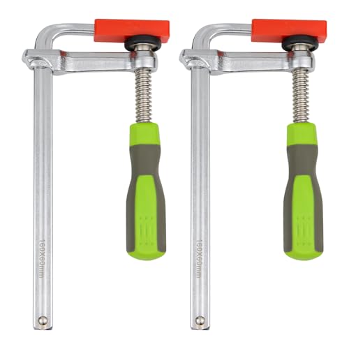 TOKSEO 2 Pièces Serre Joints en Table F, 60 mm x 160 mm Rapide Menuisier, Serre Joint Rail de Guidage | Force de Serrage : 200 kg