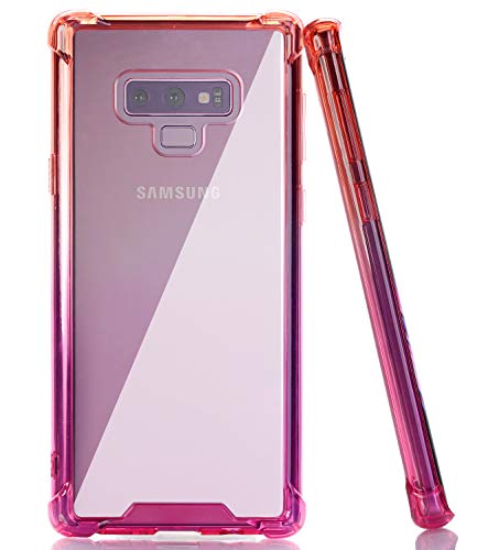 BAISRKE Galaxy Note 9 Case, Shock Absorption Flexible TPU Soft Edge Bumper Anti-Scratch Rigid Slim Protective Cases Hard Plastic Back Cover for Samsung Galaxy Note 9 SM-N960F - Red Pink Gradient BAISRKE Galaxy Note 9 Case, Shock Absorption Flexible TPU Soft Edge Bumper Anti-Scratch Rigid Slim Protective Cases Hard Plastic Back Cover for Samsung Galaxy Note 9 SM-N960F - Red Pink Gradient