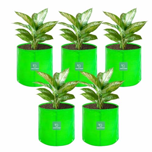 GREENSHEEP HDPE Grow Bag Heavy Duty 260 GSM Round Plants Flower G...