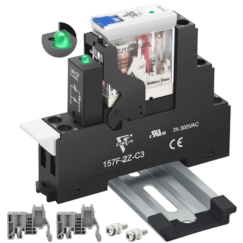 Relé de alimentación electromagnético para automatización con base de enchufe de 8 pines