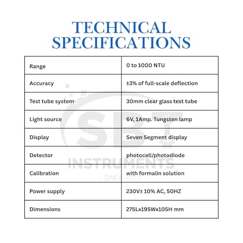 Image of SBT Laboratory Digital Turbidity Meter for Water Quality Analysis | Medical & Laboratory Turbidity Measurement Equipment | Accurate Digital Turbidity Meter for Lab & Industrial Use