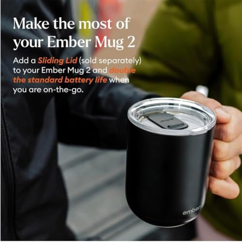 Image of Ember Temperature Control Smart Mug 2, 10 Oz, App-Controlled Heated Coffee Mug with 80 Min Battery Life and Improved Design, Black