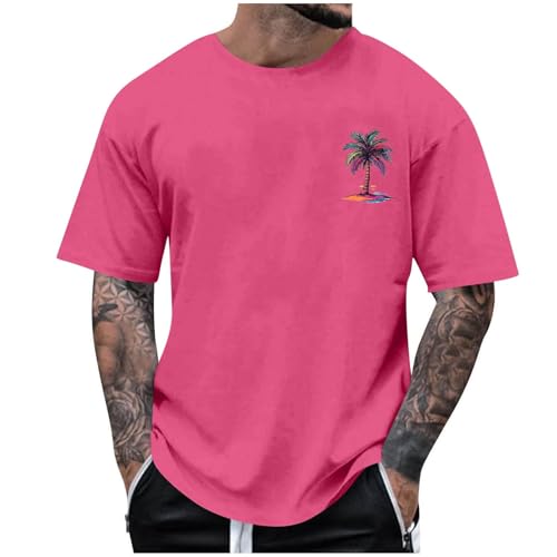 Camiseta de Manga Corta con Estampado gráfico. Camiseta cómoda de Cuello Redondo, Ideal para Uso Diario Informal y Actividades al Libre.
