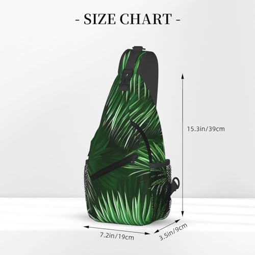 Morrales Crossbody Estampado hojas tropicales Unisex miniatura 3