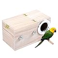 aleawol Parrot Breeding Box Wood Breeding Box for Birds Budgie Nesting Box Cockatiel Nesting Box for Cage Bird Breeding Nest Bird Cage Box for Parakeet Lovebirds Conure Cockatoo (7.8x4.7x4.7 inch)