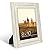 Americanflat Picture Frame in Aspen White with Three Displays Textured Wood and Polished Glass for Wall and Tabletop - 8" x 10"