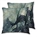 anzonto Lot de 2 taies d'oreiller Game of Thrones - Dragon volant de nuit - Pour canapé, lit, chaise - 50 x 50 cm