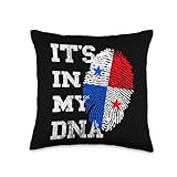 Panama It''s In My DNA Roots Panama Trip Panamanian Flag Throw Pillow
