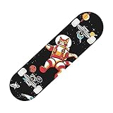  Skateboards Pro, Skateboard Complet 31 x 8 Pouces, érable Canadien à 8 Couches, Double Planche de Kick concave Cruiser Trick Skateboard pour Enfants débutants Adultes